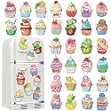 Remuuly 30 Pcs Cupcake Diamond Painting Magnet Diamond Art Kits for Adults