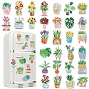 Remuuly 30 Pcs Diamond Painting Magnets Plant Flower Diamond Art Magnet Kit