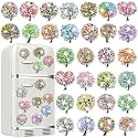 Remuuly 30 Pcs Tree of Life Diamond Painting Magnets Diamond Art Magnets