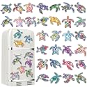 Remuuly 30 Pcs Turtle Diamond Painting Magnets Beach Diamond Art Magnet Kit