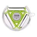 Rena Germany Peeler for Vegetables - Fruit Slicer - Ideal for Creating Serrated Juliennes - Stainless Steel Blades - Blade Types: Plain, Serrated & Julienne