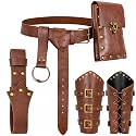 Renaissance Belt Pouch Set Medieval Pirate Ren Faire Accessories