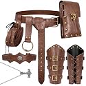 Renaissance Belt Pouch Set Medieval Pirate Ren Faire Accessories