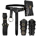 Renaissance Belt Pouch Set Medieval Pirate Ren Faire Accessories