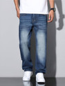 Rend Loose Fit Men Dark Blue Jeans