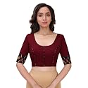 RENE Half Sleeve Pure Cotton Maroon Women