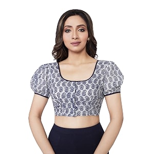 rene pure cotton blue blouse