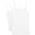 Rene Rofe Girls Camisole 3 Pack 100% Cotton Spaghetti Strap Tank