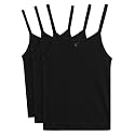Rene Rofe Girls Camisole 3 Pack 100% Cotton Spaghetti Strap Tank