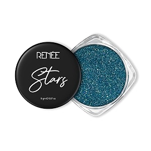 renee stars face amp body glitter - blue 5 gm- safe skin friendly cruelty free light-reflecting sparkle long lasting lightweight makeup look for parties music festival easy to apply amp remove