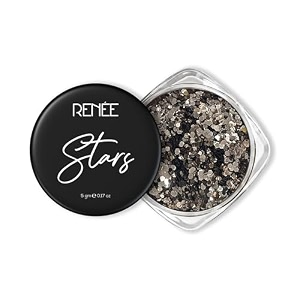 renee stars face amp body glitter - bronze 5 gm- safe skin friendly cruelty free light-reflecting sparkle long lasting lightweight makeup look for parties music festival easy to apply amp remove