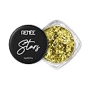 RENEE Stars Face &amp; Body Glitter - Gold 5 Gm- Safe, Skin Friendly, Cruelty Free, Light-Reflecting Sparkle, Long Lasting, Lightweight Makeup Look for Parties, Music Festival, Easy to Apply &amp; Remove