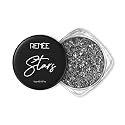 RENEE Stars Face &amp; Body Glitter - Metallic Silver 5 Gm- Safe, Skin Friendly, Cruelty Free, Light-Reflecting Sparkle, Long Lasting, Lightweight Makeup Look for Parties, Music Festival, Easy to Apply
