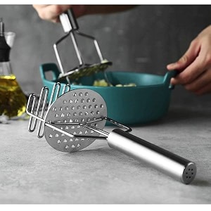 renesmee potato masher with spring stainless steel potato hand masher for dateablepotatobaby foodpav bhajiegg use in kitchen utensils machine silver