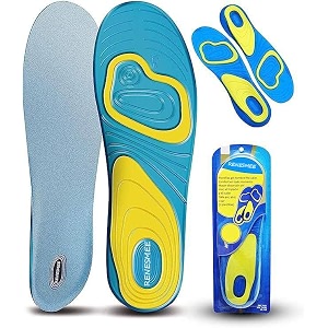 renesmee silicone gel insoles orthotic arch support shoe pad sport running insoles shoe inserts for men and women massaging insole for shoe inserts pad shock absorption orthotics uk 8-12