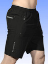 Renessa Printed Men Black Gym Shorts
