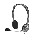 Logitech (Renewed H110 Stereo Wired Headset,Over-Ear Over Ear Wired Headphones Black & Grey
