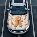 Renewold Christmas Car Hood Cover Vehicle Hood Wrap Blanket Easy Install