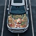 Renewold Christmas Car Hood Cover Vehicle Hood Wrap Blanket for Sedan