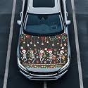 Renewold Dancing Skeleton Christmas Easy Install Elastic Cars Hood Covers