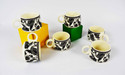 Renhomz Pack of 6 Ceramic Tea Cups