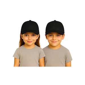 reniccaa premium kids cap for printing text and logo with adjustable buckle cottton cap for kidsgirls and boys