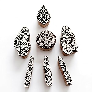 RENIQ Wooden Printing Block for Fabric