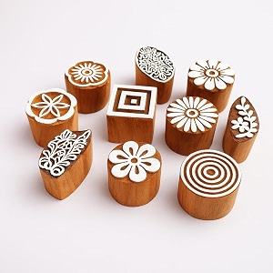 RENIQ Wooden Printing Block for Fabric