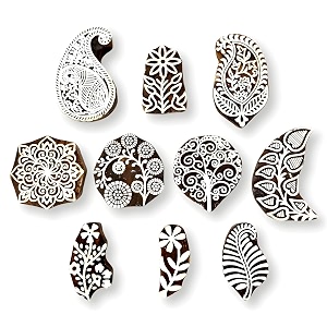 RENIQ Wooden Printing Block for Fabric