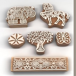 RENIQ Wooden Printing Block for Fabric