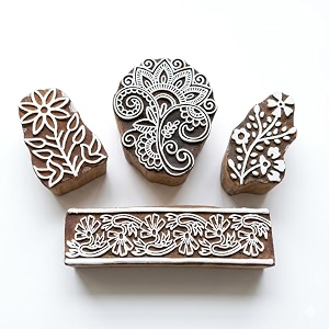 RENIQ Wooden Printing Block for Fabric