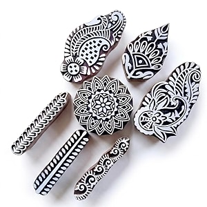 RENIQ Wooden Printing Block for Fabric