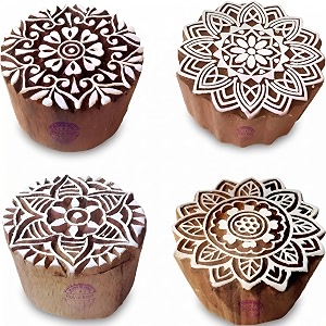 RENIQ Wooden Printing Block for Fabric