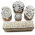 RENIQ Wooden Printing Block for Fabric amp