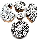 RENIQ Wooden Printing Block for Fabric amp