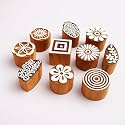 RENIQ Wooden Printing Block for Fabric amp