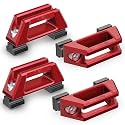 RENO Tie Down Anchors, Aluminum Bed Rail Cleats Compatible with Tacoma Tundra Gladiator Bed Hooks for Cargo Trailer, Replaces PT278-35160 35050 35100 35111 35112 / PT785-35050-S1 (Red, 4pcs)