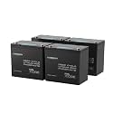 Renogy 4PCS 12V 100Ah LiFePO4 Lithium Battery Mini Size, 100A BMS for Ultimate Safety, Deep Cycle Remote Monitoring, Backup for RV, Cabin, Marine, 400ah LiFePO4 Lithium Battery - Core Series