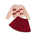 Renotemy Toddler Girls Outfits Winter Little Girl Clothes Skirt Set 18M-6Y