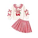 Renotemy Toddler Girls Outfits Winter Little Girl Clothes Skirt Set 18M-6Y