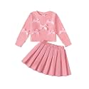 Renotemy Toddler Girls Outfits Winter Little Girl Clothes Skirt Set 18M-6Y