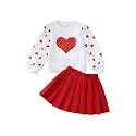 Renotemy Toddler Girls Outfits Winter Little Girl Clothes Skirt Set 18M-6Y