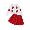 Renotemy Toddler Girls Outfits Winter Little Girl Clothes Skirt Set 18M-6Y