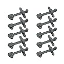 Renovators Supply Manufacturing Black Wrought Iron Heart Flip Gate Latch 4 in Fence Barn Door Lock Pack of 10
