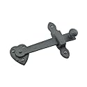 Renovators Supply Manufacturing Black Wrought Iron Heart Style Flip Gate Latch 4 in Antique Barn Fence Door Lock