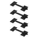 Black Iron Fence Gate Latch Lock, Colonial Style Door Hardware, 12 in, Pack of 4