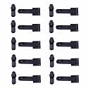 Renovators Supply Manufacturing Black Wrought Iron Flip Gate Latch 5.75 in Barn Cabin Door Lock with Hardware Pack of 10