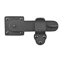 Renovators Supply Manufacturing Black Wrought Iron Flip Gate Latch 5.75 in Barn Cabin Door Lock with Mounting Hardware