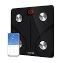 RENPHO BMI Weight Scale & Body Fat Analyzer Machine, Bluetooth Body Composition Scale with APP, 13 Essential Composition Metrics Weighing Machine for Home Health Monitoring (Black)