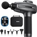 RENPHO Active C4 Massage Gun, Percussion Deep Tissue Muscle Massager for Athletes Men Women, FSA Approved, Electric Handheld Neck Massager Gun for Pain Relief Relax 6 Massage Head, HSA
